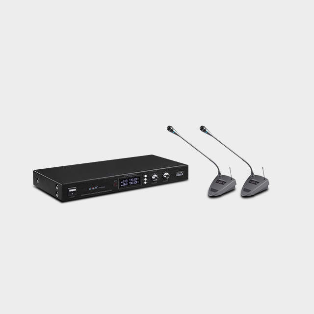 2CH UHF Wireless Conference Microphone System