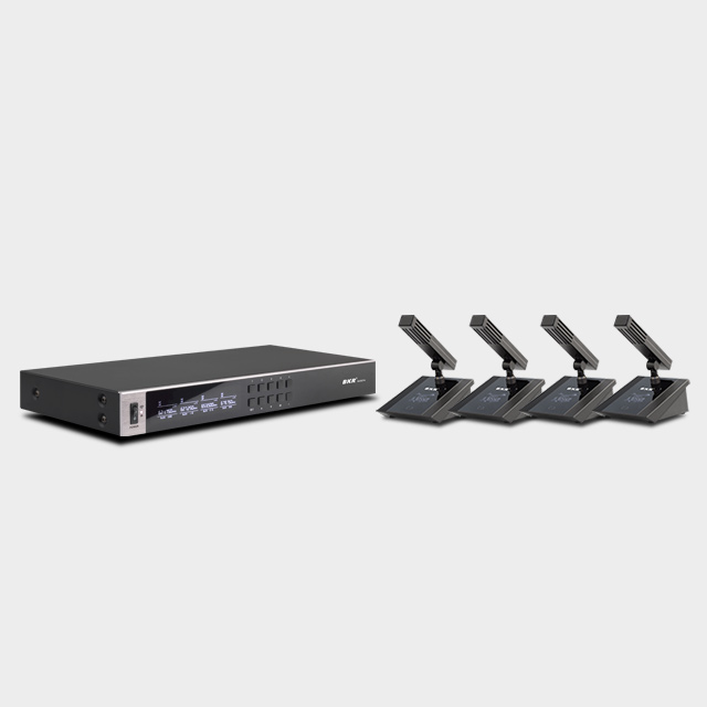 4CH UHF Wireless Conference Microphone System