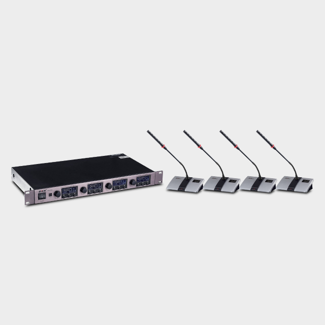 4CH UHF Wireless Conference Microphone System